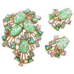 Vintage Schiaparelli Lime Set