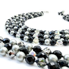 Vintage Schiaparelli Monochrome Demi Parure 1950s