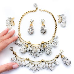 Parure Vintage Schiaparelli Œuf moucheté 1950s