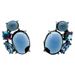 Vintage Schiaparelli Statement Cabochon Ohrringe 1950s