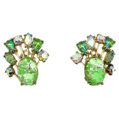 Vintage Schiaparelli Vivid Easter Egg Earrings 1950s
