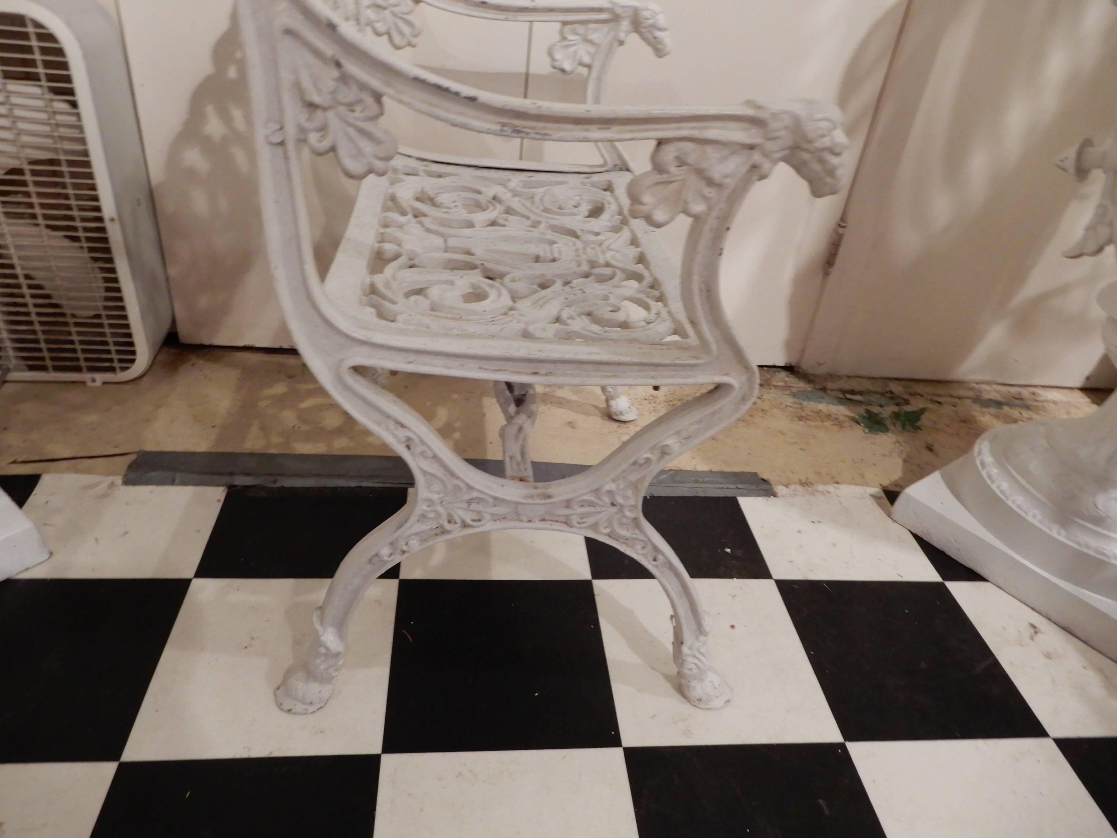 American Vintage Schinkel Style Garden Chairs with Angels For Sale