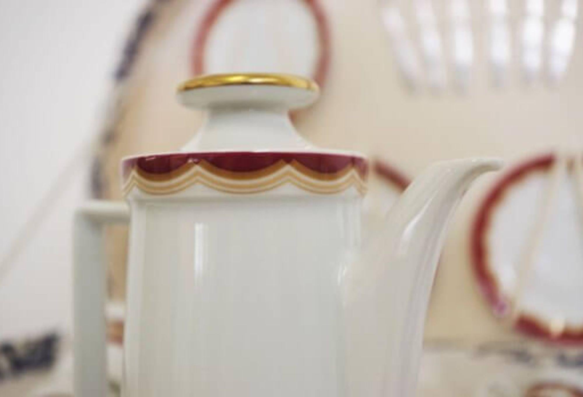 Vintage Schirnding German Porcelain Coffee Set, 1970s in vendita 4