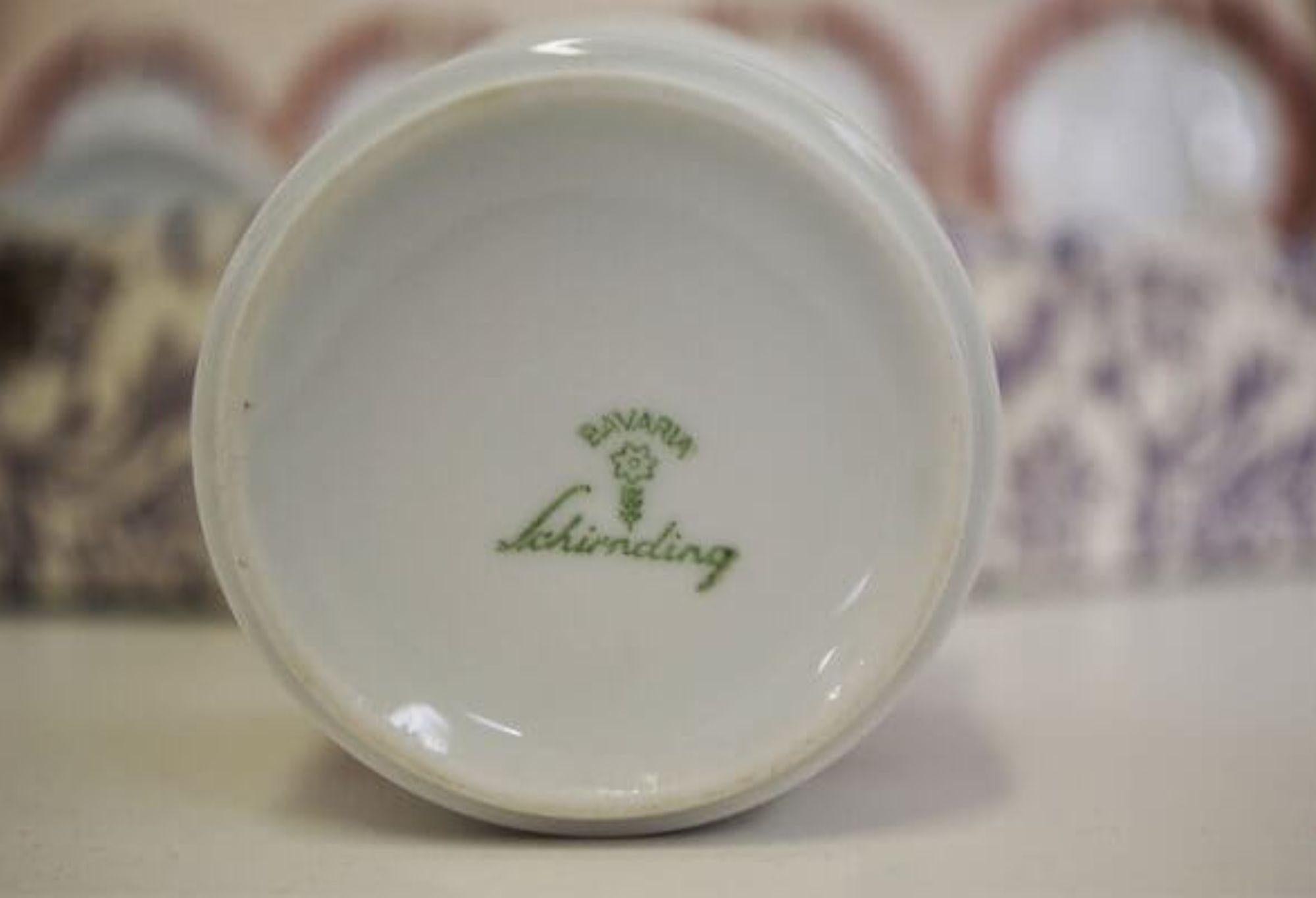 Vintage Schirnding German Porcelain Coffee Set, 1970s in vendita 9