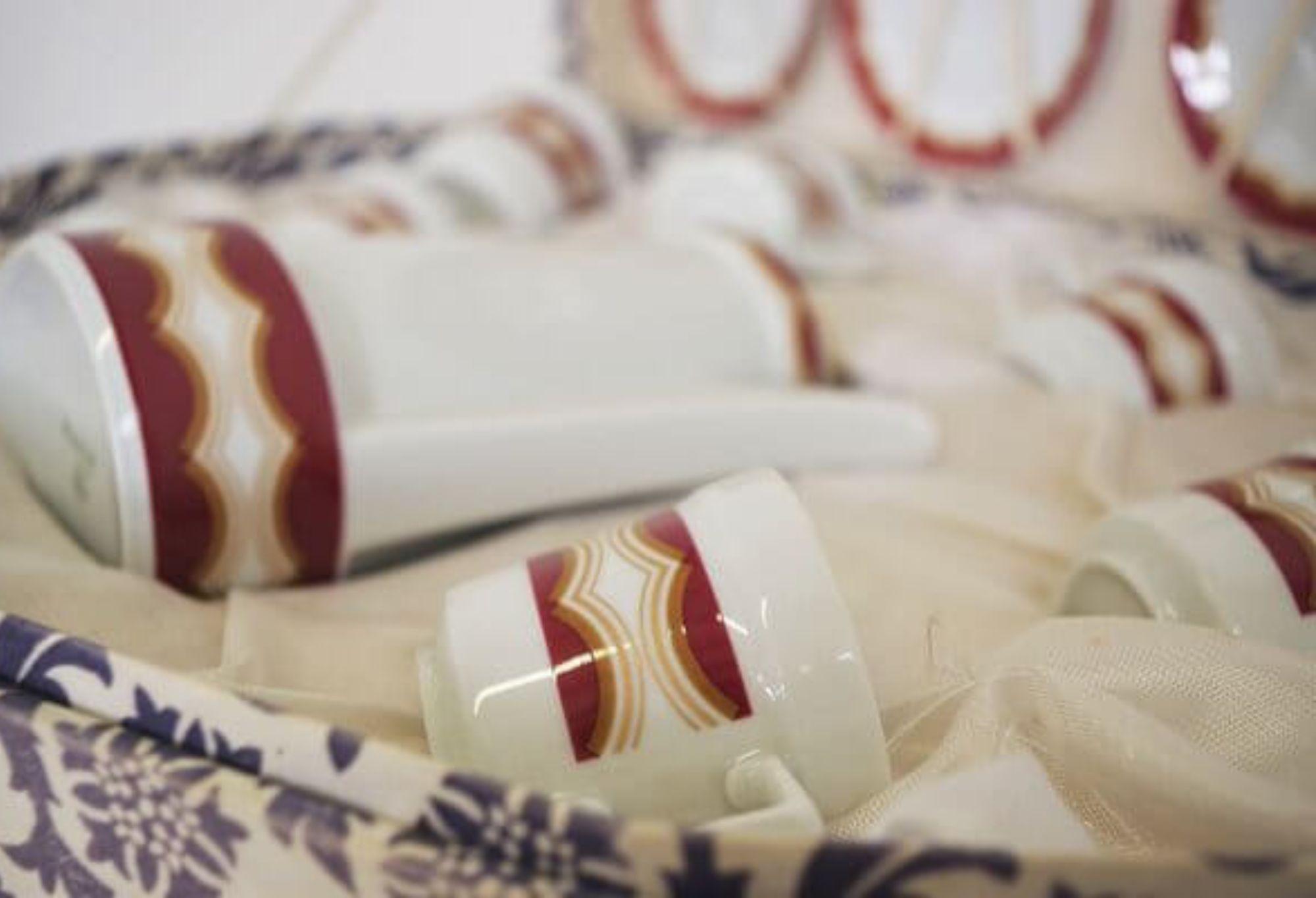 Vintage Schirnding German Porcelain Coffee Set, 1970s in vendita 2
