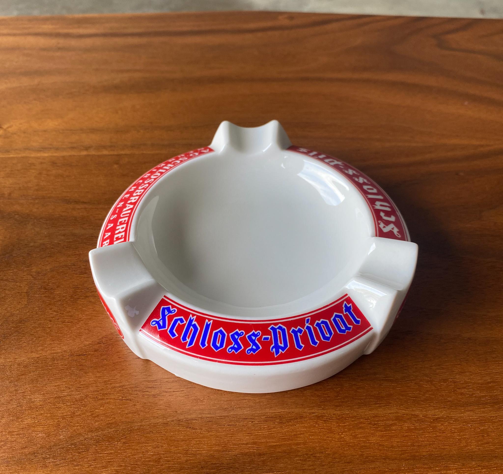 Vintage Schloss Brau Porcelain Ashtray by Fisher & Co. Germany For Sale 2