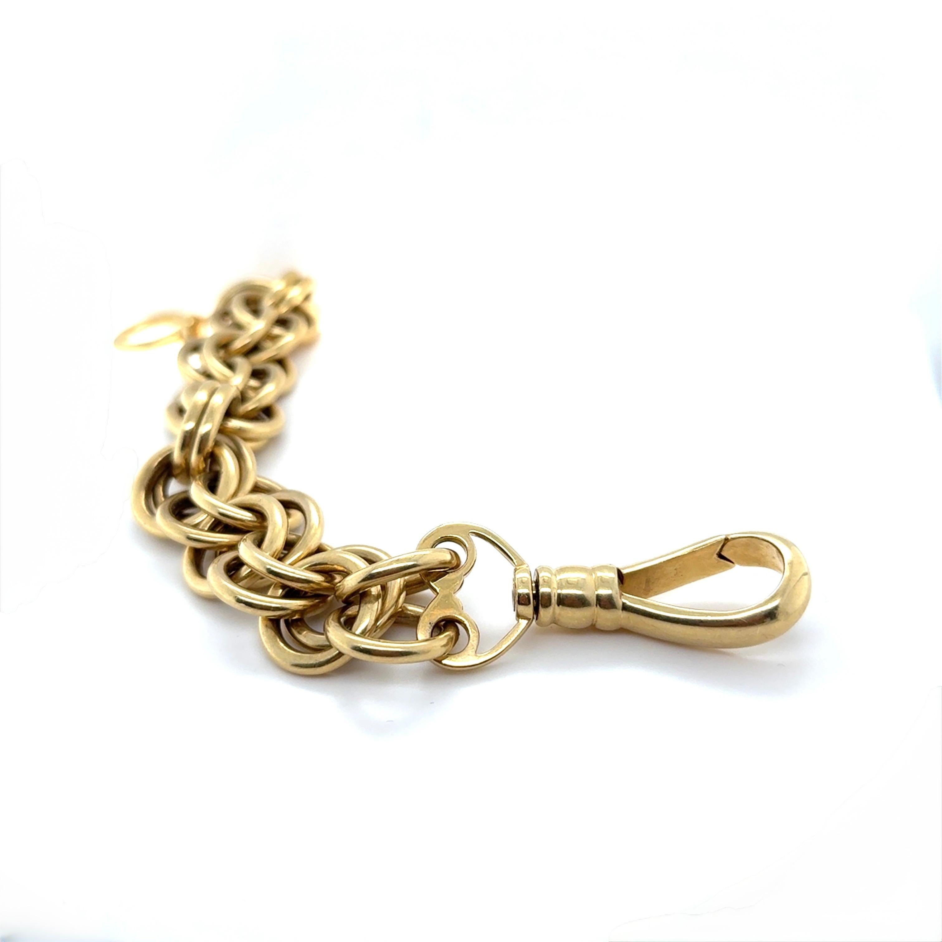 Vintage Schlumberger for Tiffany & Co., Bull Swivel Bracelet 18K Yellow Gold In Excellent Condition For Sale In Chicago, IL