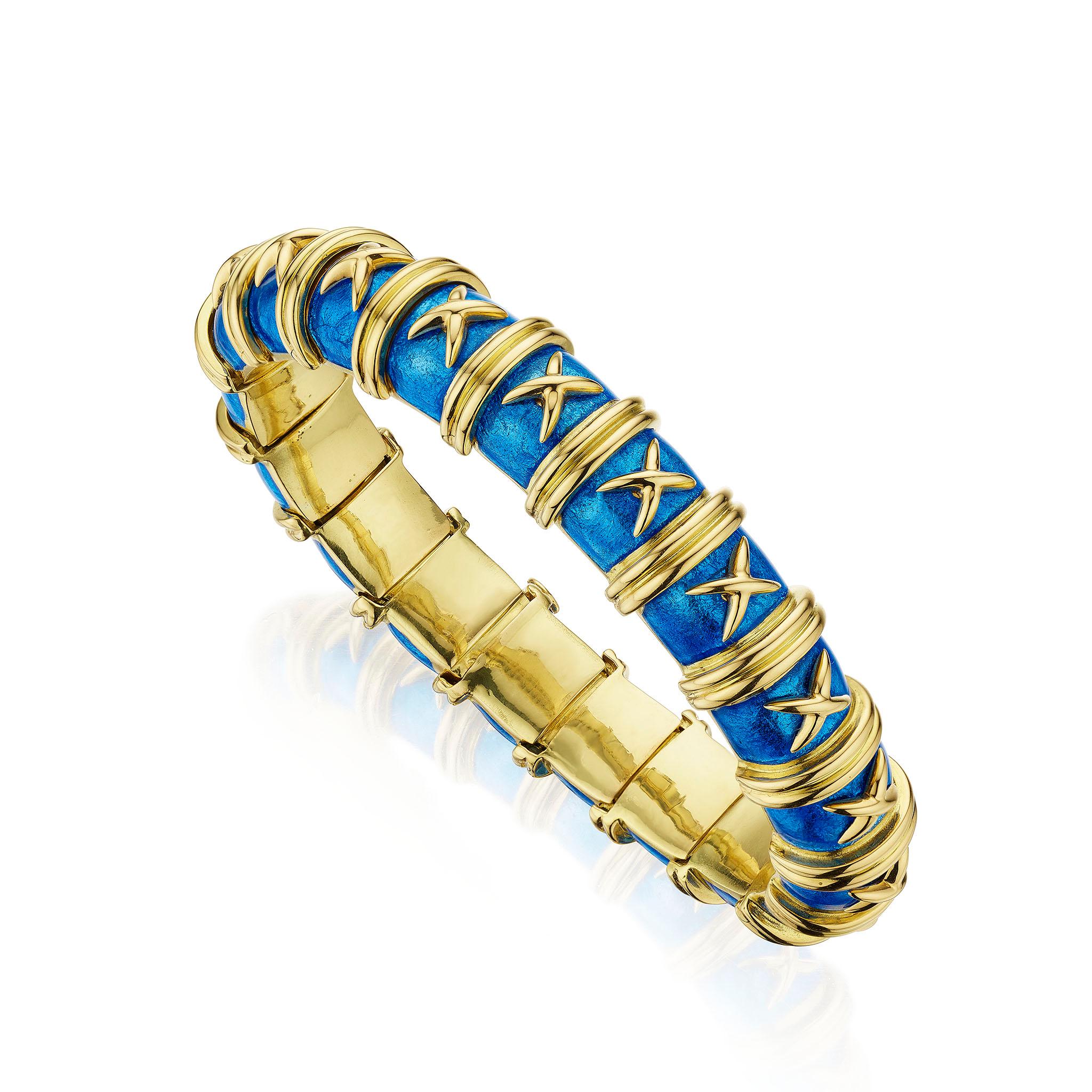 Esta pieza vintage Jean Schlumberger for Tiffany & Co. La pulsera 