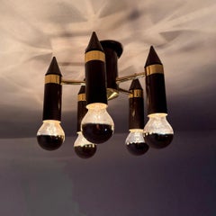 Lámpara de techo vintage Schmitz leuchten , años 70 Alemania