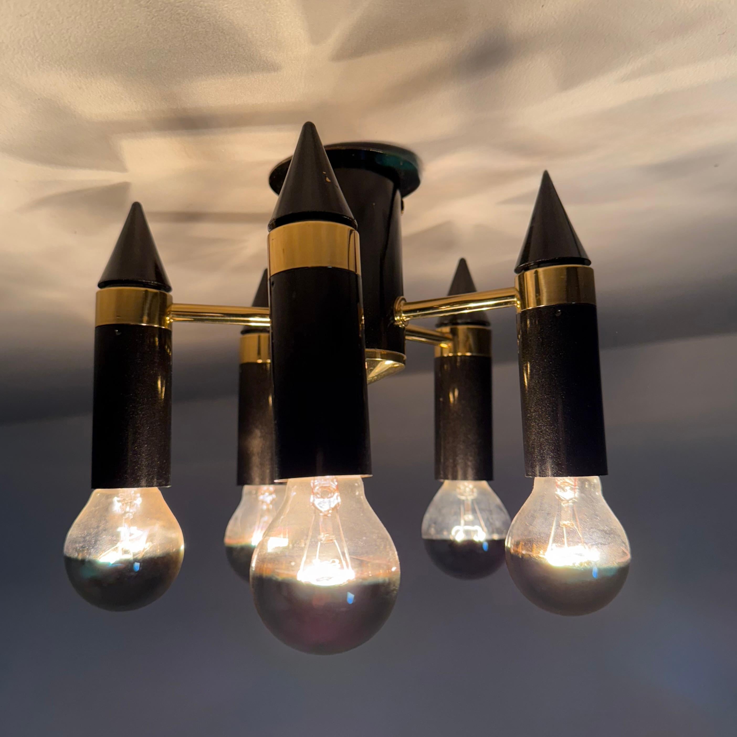 Late 20th Century Vintage Schmitz leuchten ceiling lamp , 1970s Germany For Sale