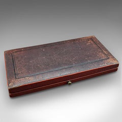 Vintage Scholar's Instrument Set, English, Nickel Steel, Draughtsman's Tool Case