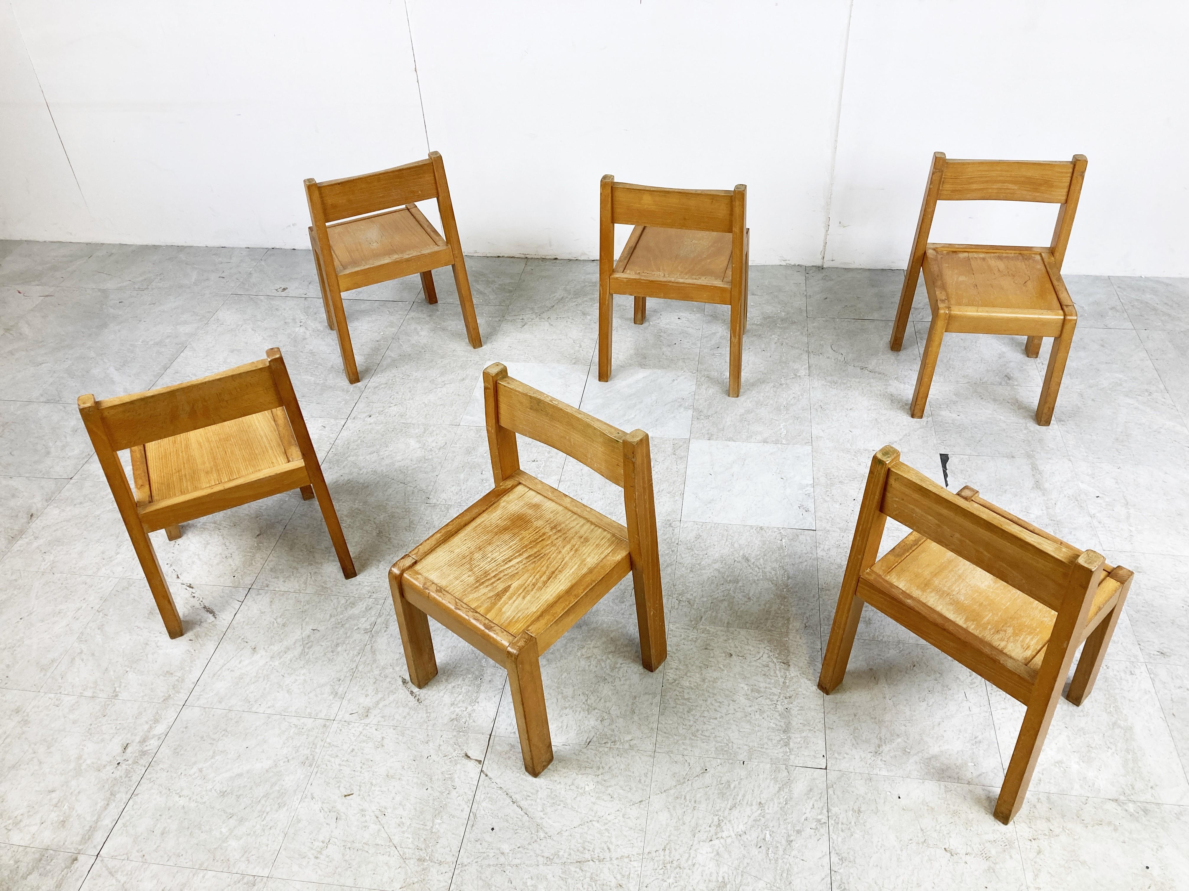 Vintage School Chairs for Children, 1960s 2