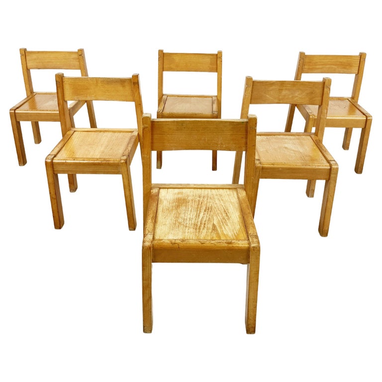 Vintage School Chairs for Children, 1960s For Sale at 1stDibs