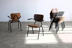 Vintage school chairs  stackable chairs  chairs  industrial