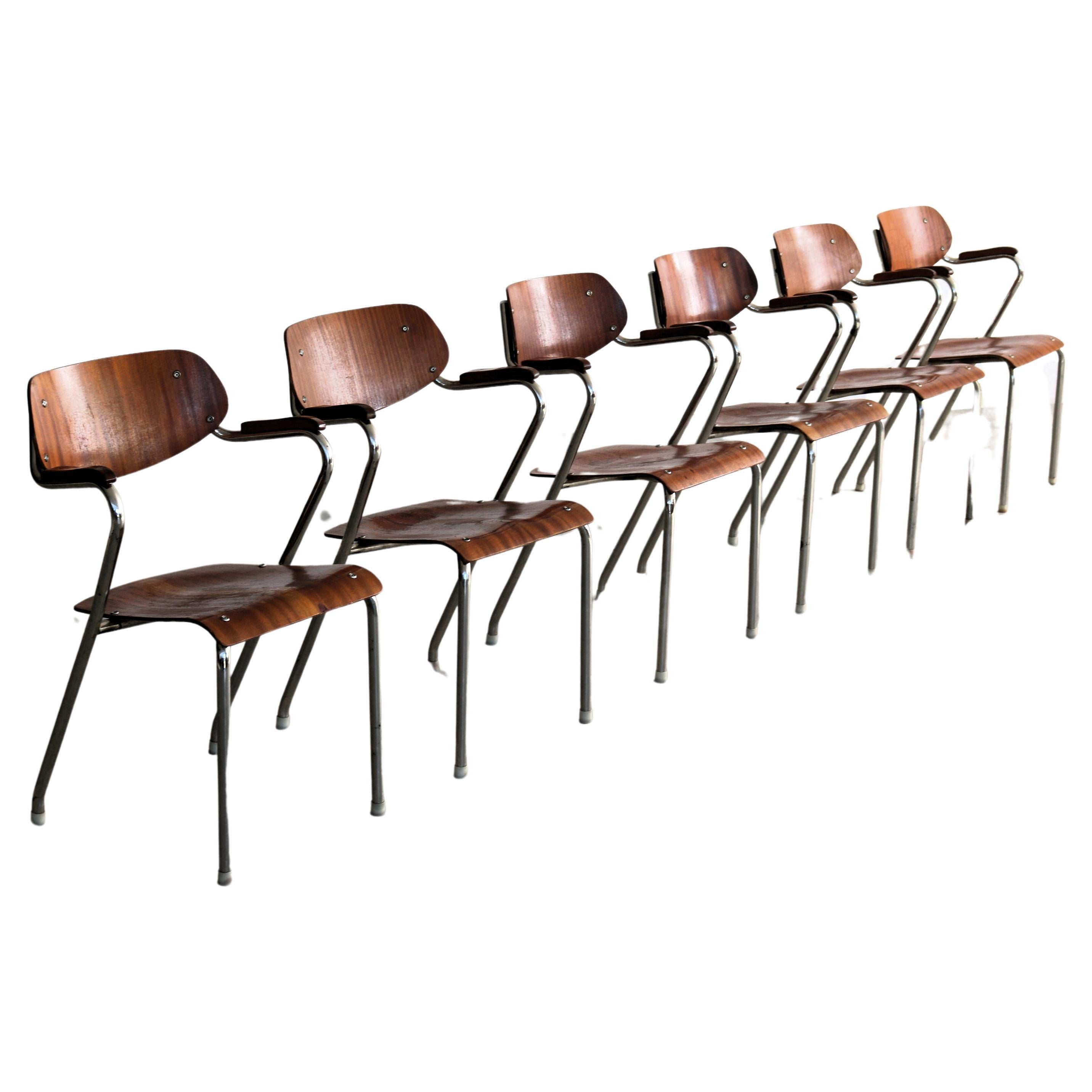 vintage school chairs  stacking chairs  chairs  Sweden