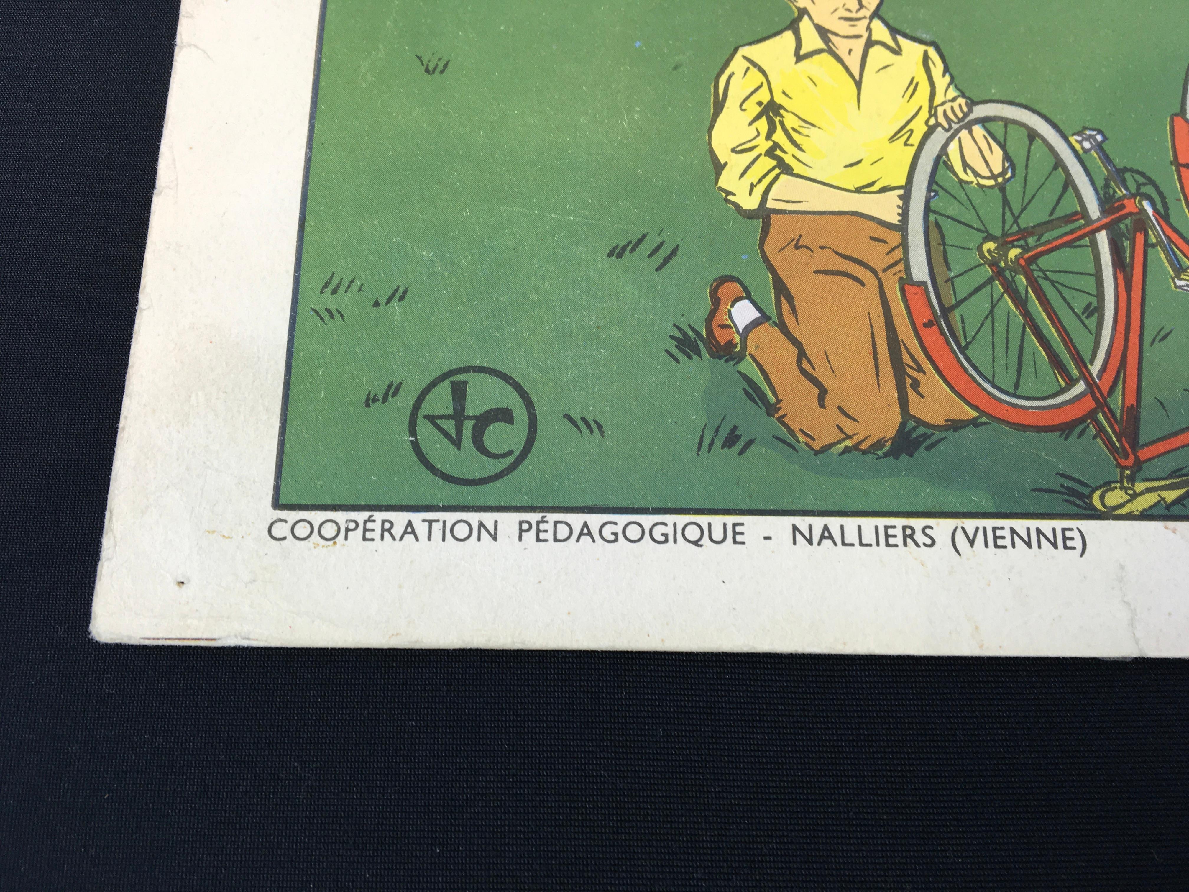 Tableau scolaire vintage de Rossignol, France  en vente 7