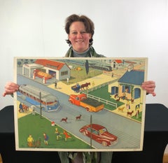 Tableau scolaire vintage de Rossignol, France