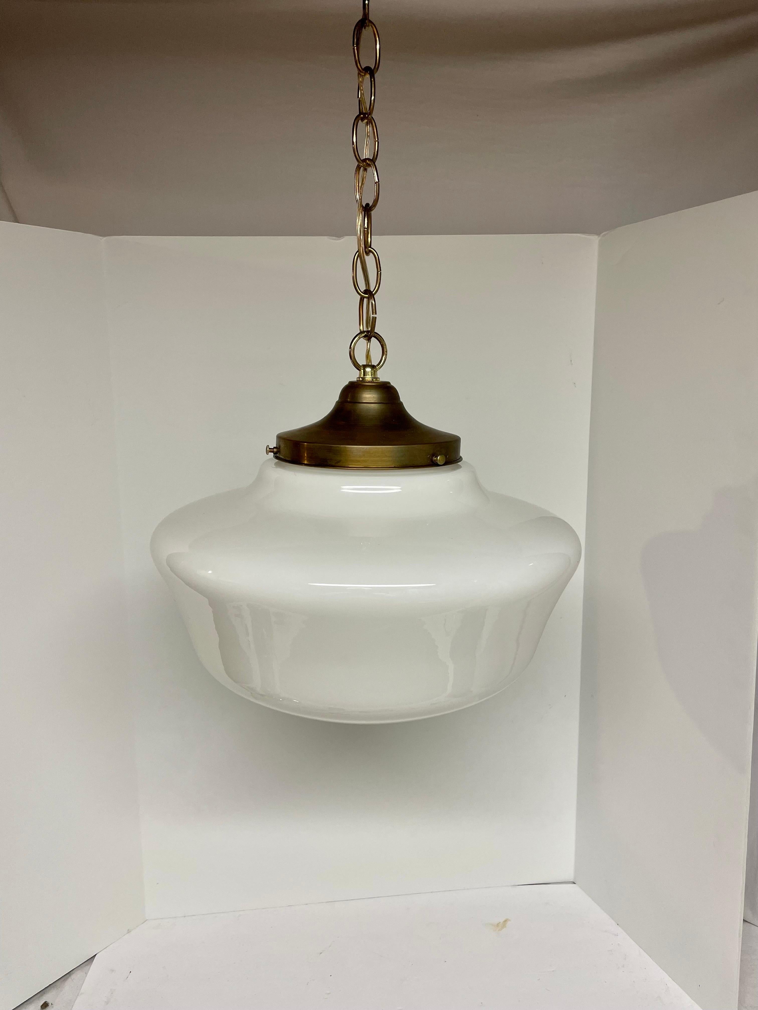 Vintage School House Light In Good Condition In New York, NY