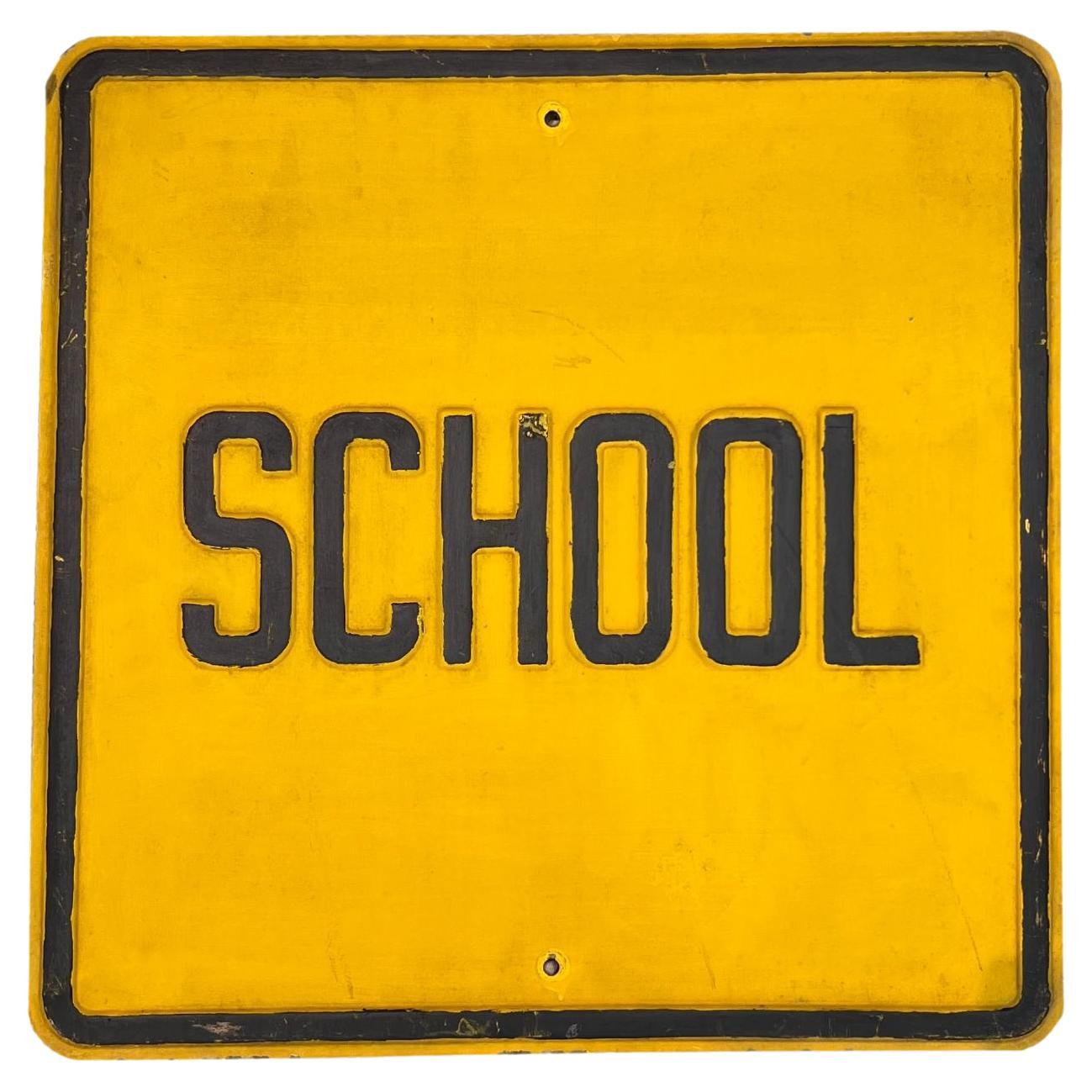Insegna scolastica vintage, anni '60 USA