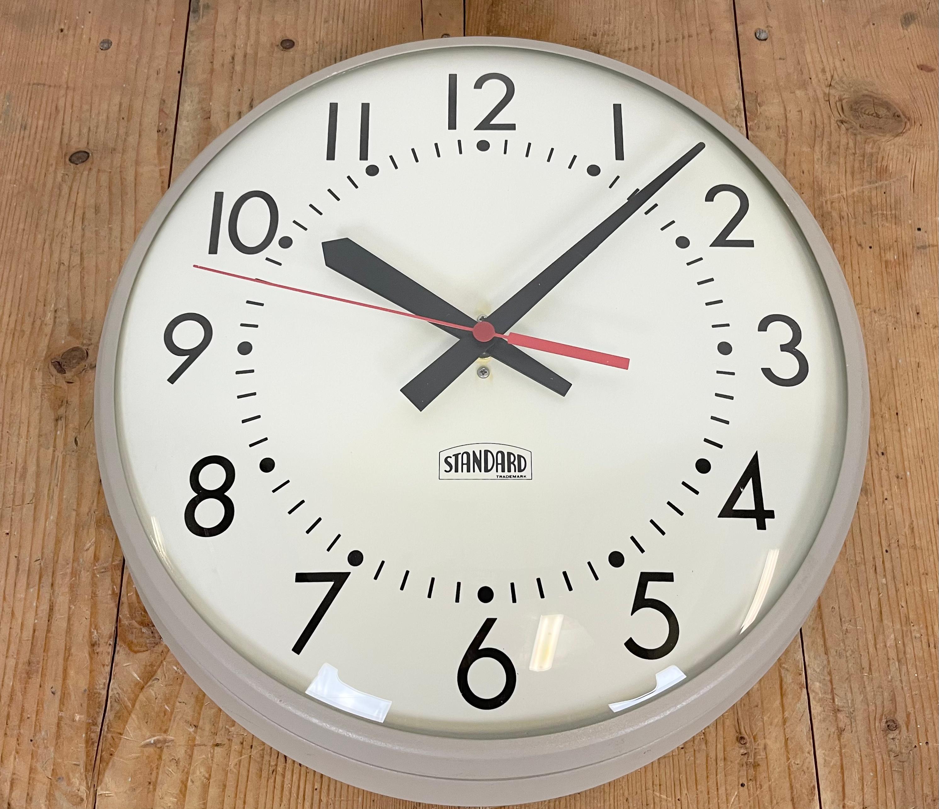 Vintage School Wall Clock from Standard Electric, 1970s at 1stDibs