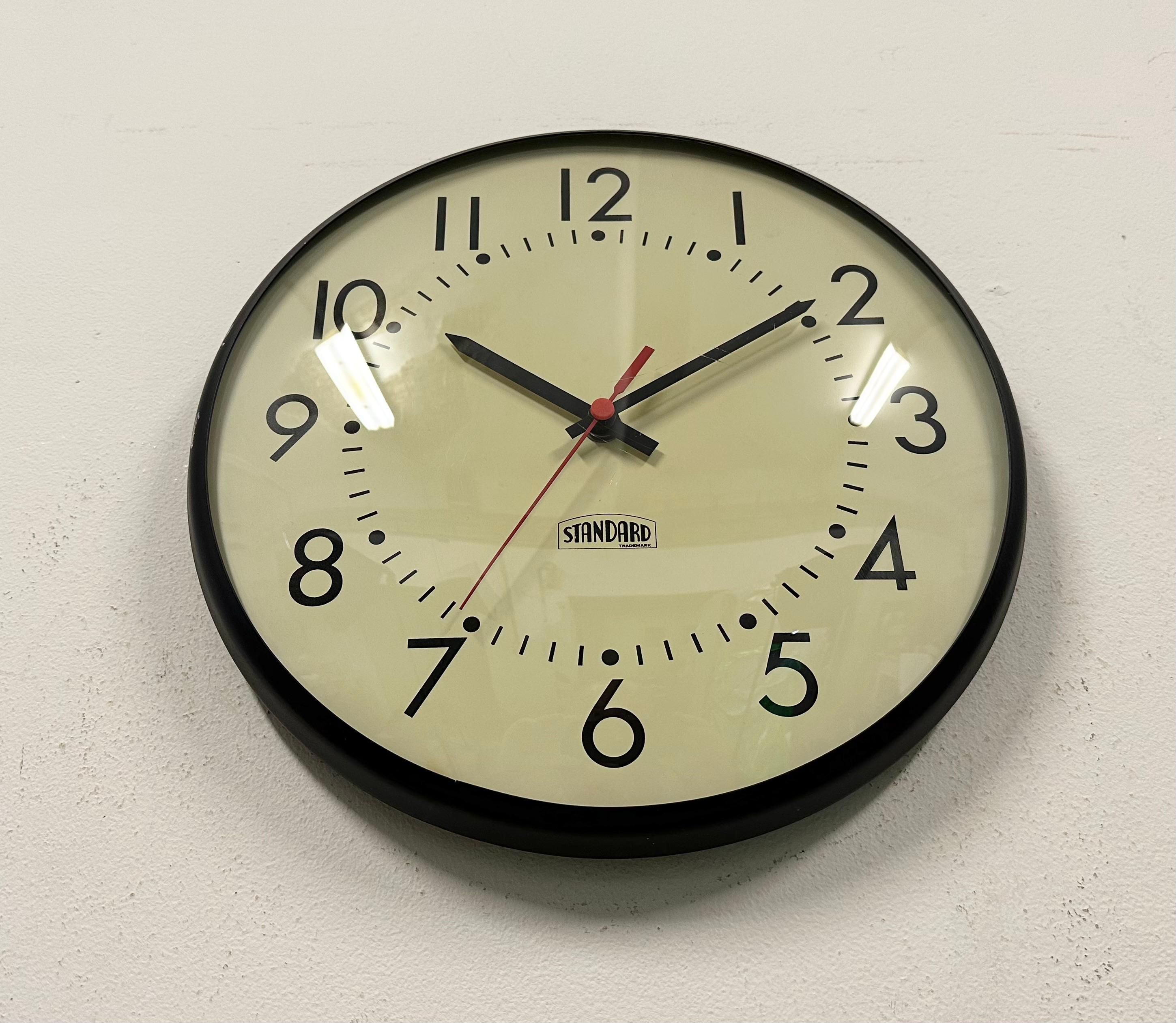 American Vintage School Wall Clock from Standard Electric, 1970s