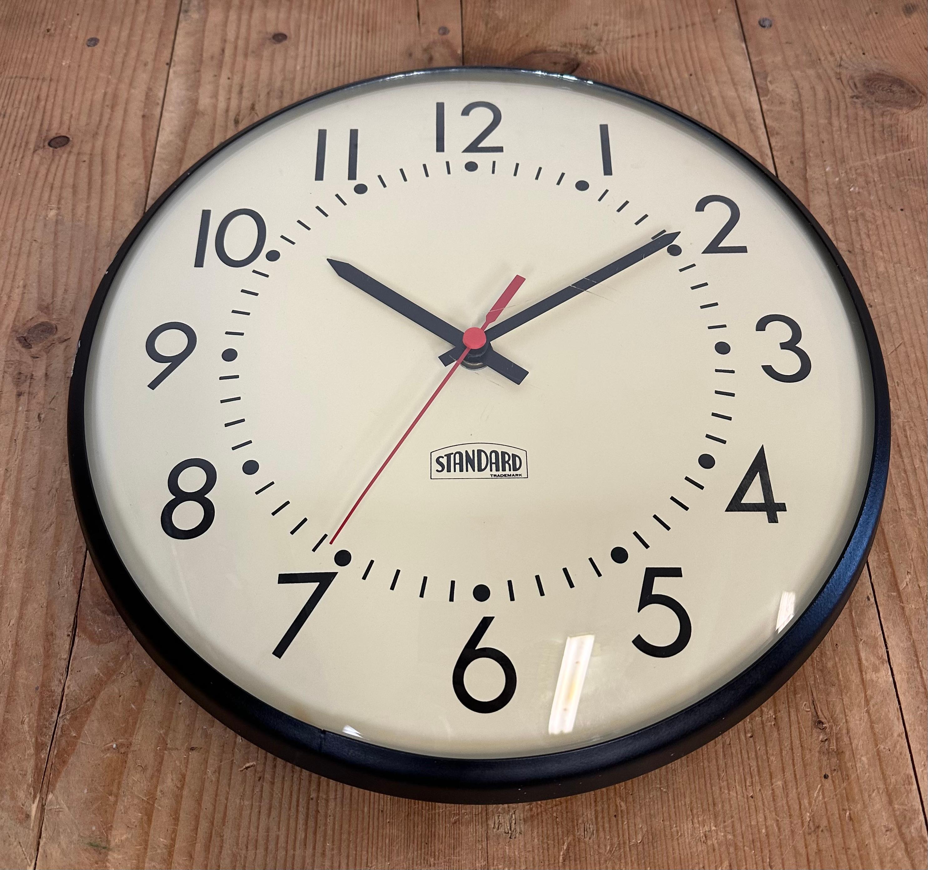 20th Century Vintage School Wall Clock from Standard Electric, 1970s