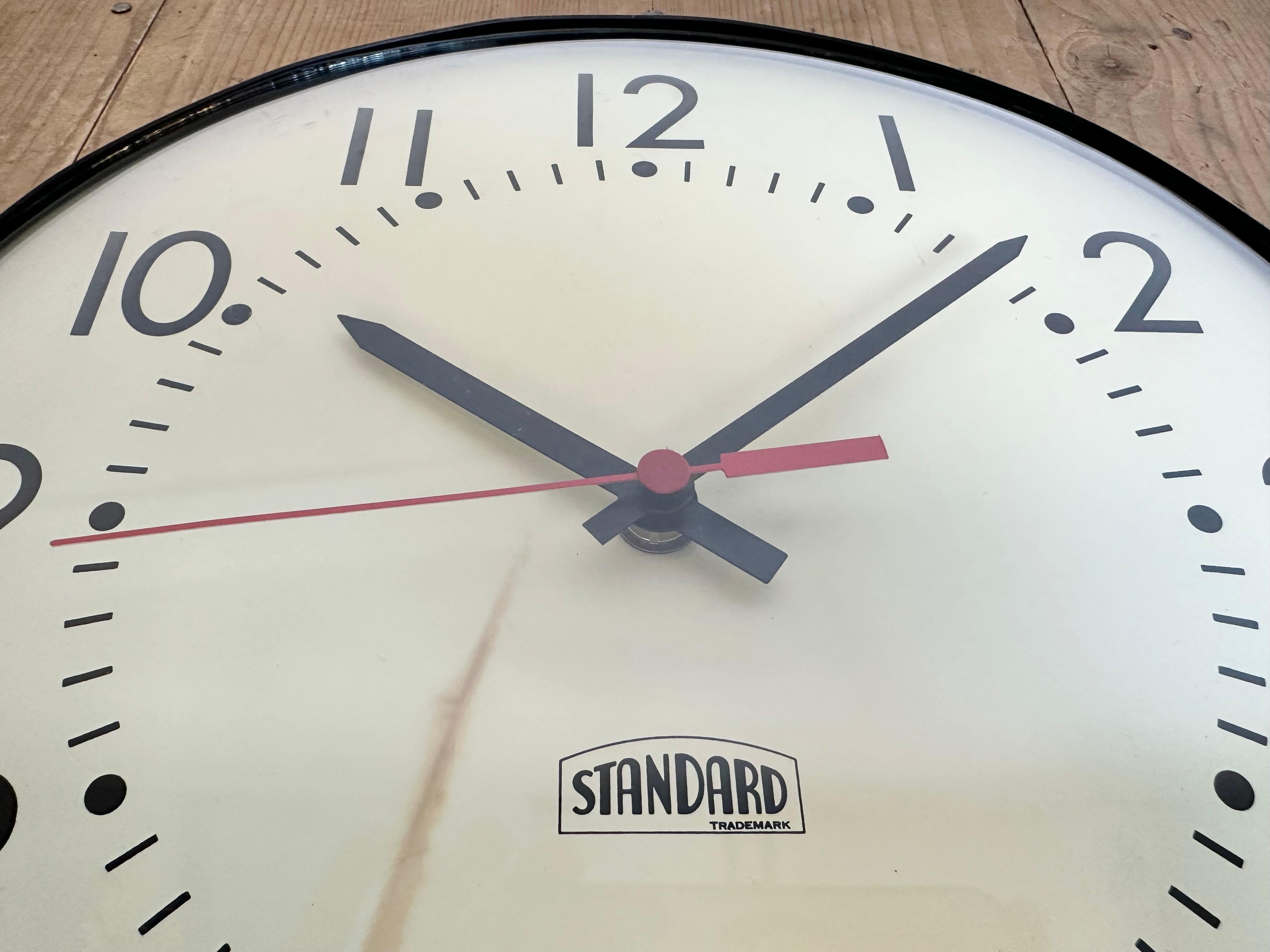Vintage School Wall Clock from Standard Electric, 1980s 1