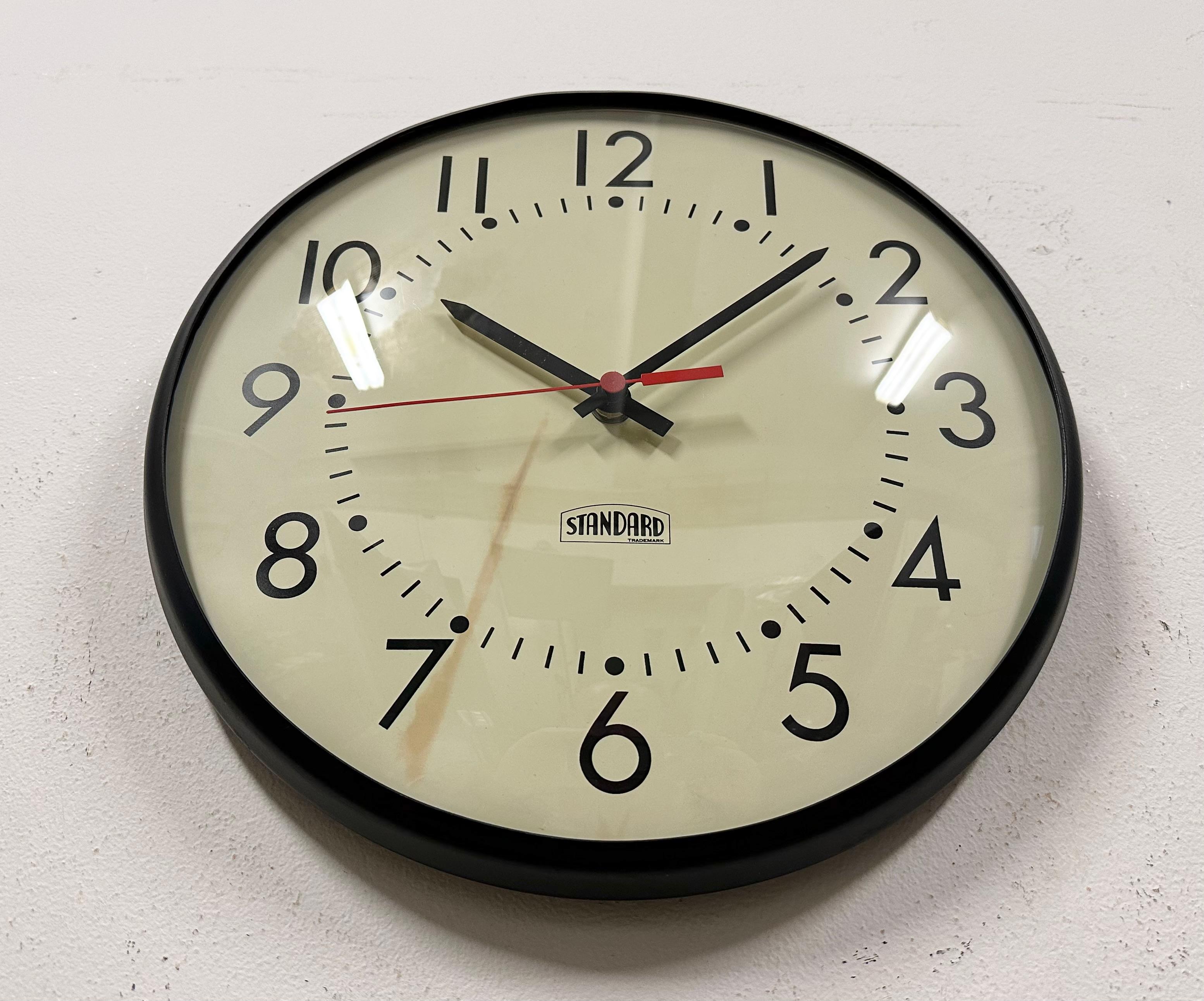 American Vintage School Wall Clock from Standard Electric, 1980s
