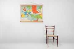 Vintage school wall map of Europe 1815-1871, Belgium 1950s