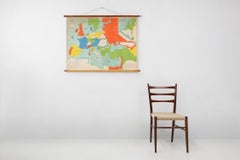 Vintage school wall map of Europe 1815-1871, Belgium 1950s