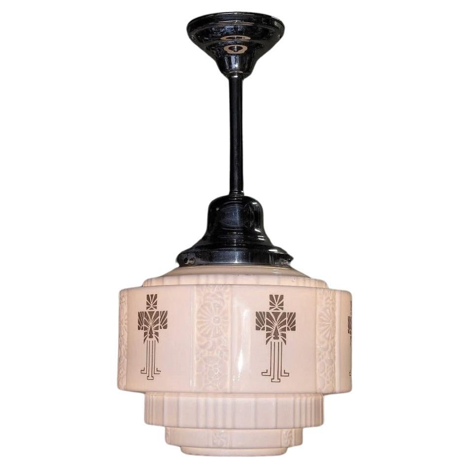 Art deco schoolhouse lighting hot sale