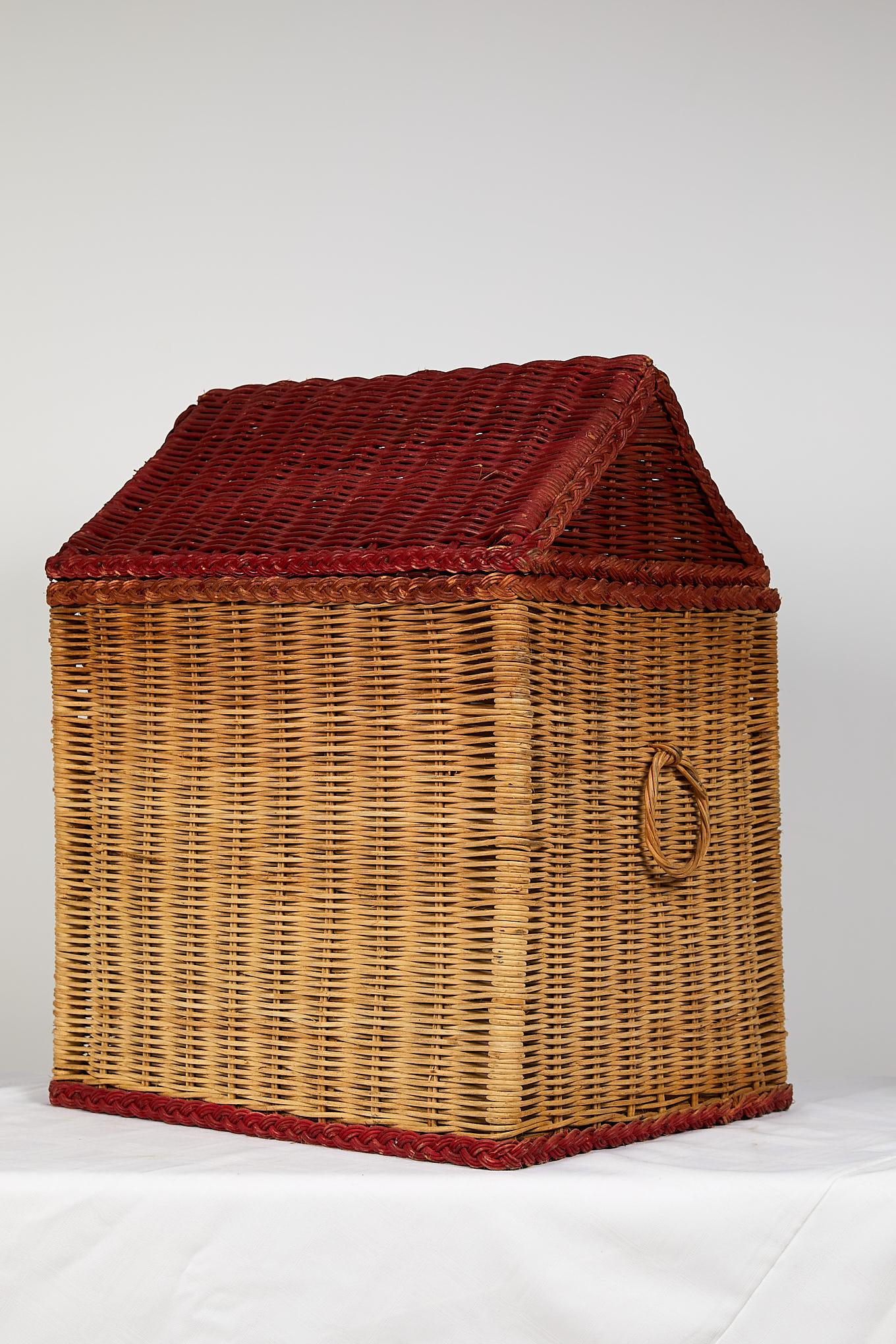 Philippine Vintage Schoolhouse Toy Box of Wicker