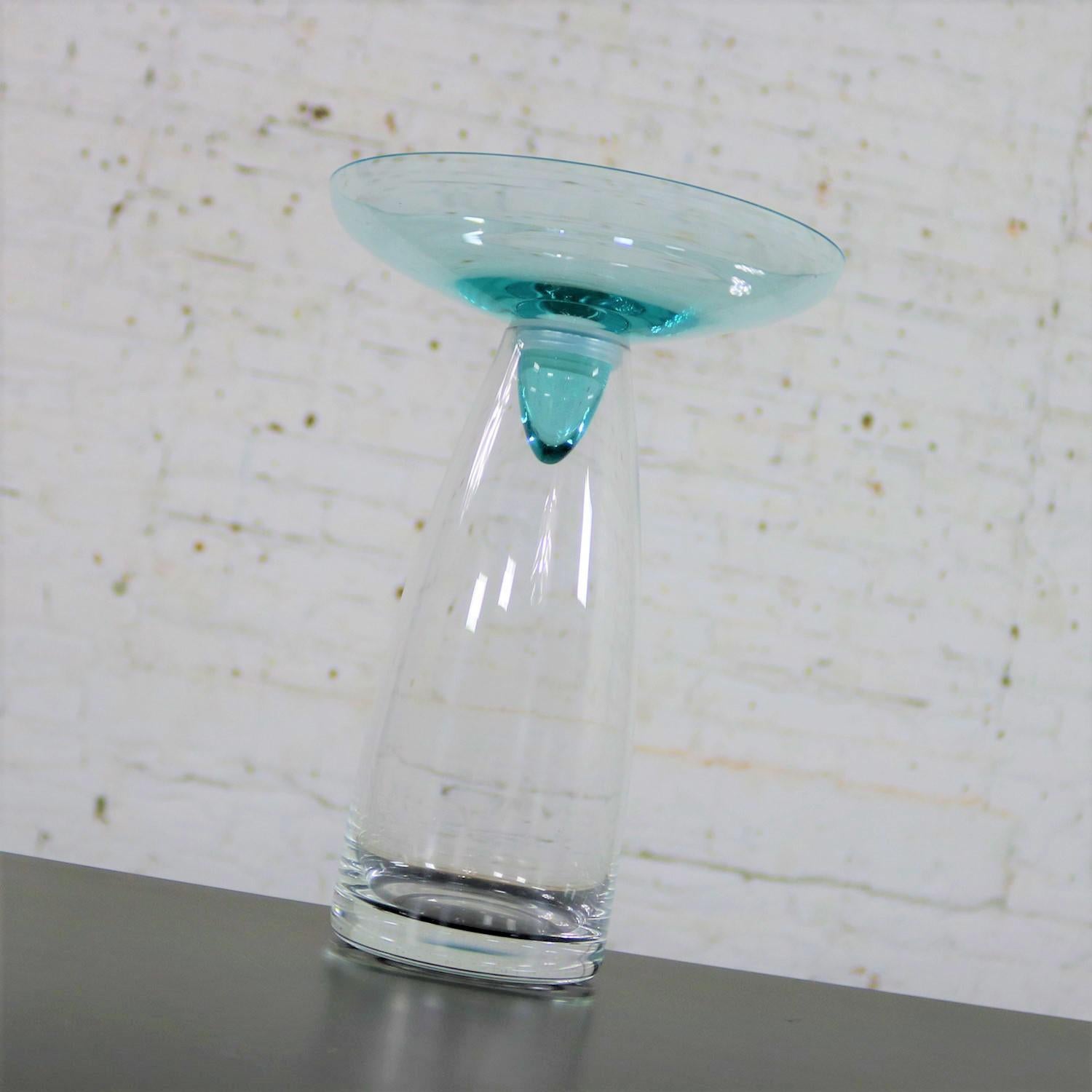 Vintage Schott Zwiesel Glass Triple Use Vase Decanter Bowl Zwiesel Kristallglas For Sale 3