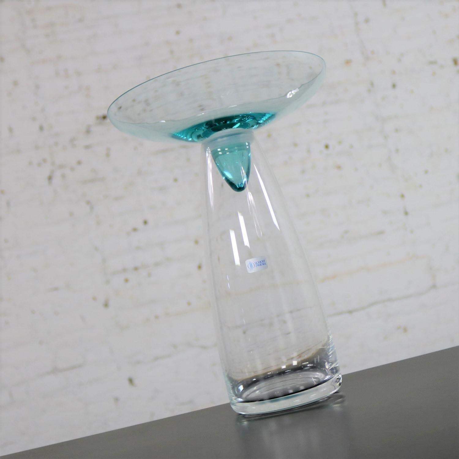 Vintage Schott Zwiesel Glass Triple Use Vase Decanter Bowl Zwiesel Kristallglas 3