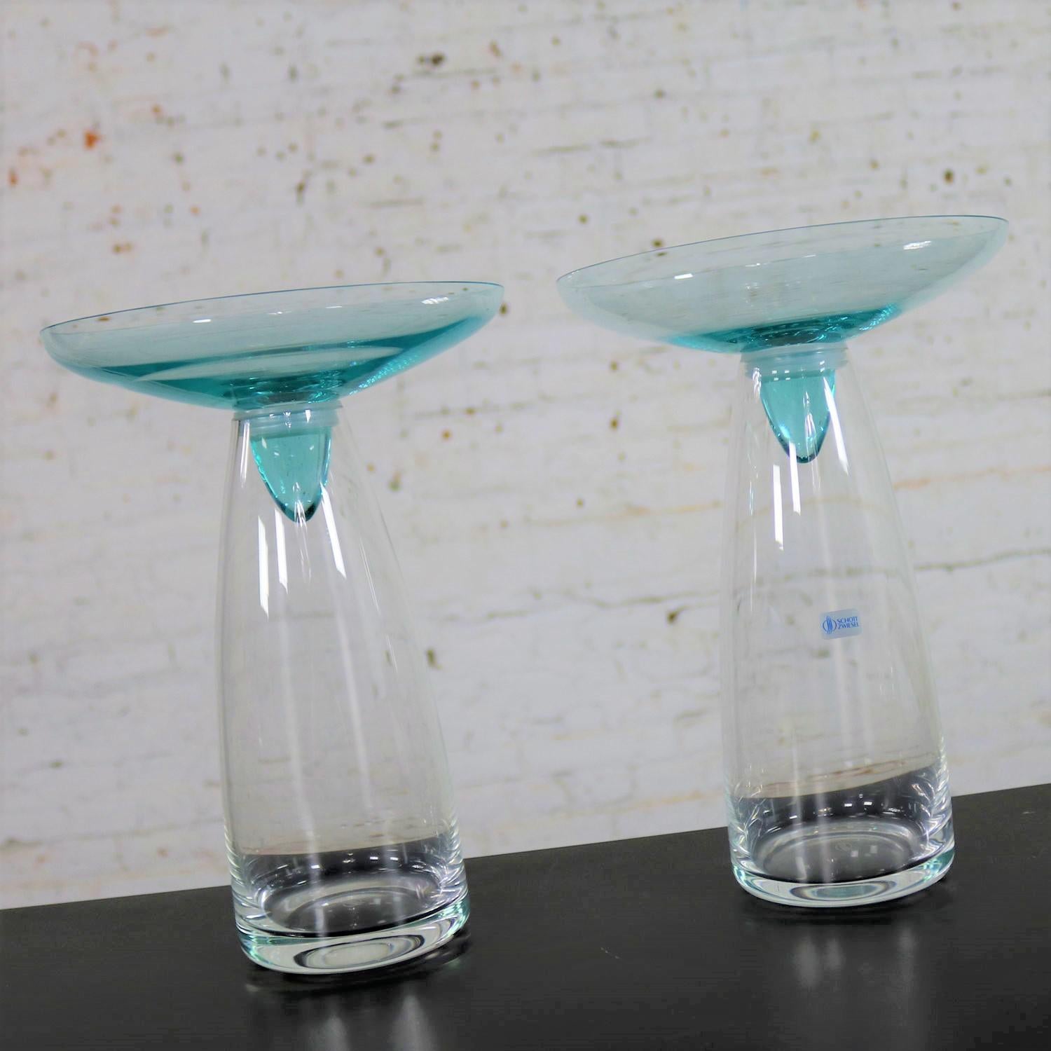 Vintage Schott Zwiesel Glass Triple Use Vase Decanter Bowl Zwiesel Kristallglas For Sale 5