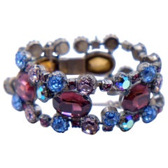 Vintage Schreiner Rare Lilac Purple Glass Bracelet 1950
s Vintage Schreiner Rare Lilac Purple Glass Bracelet 1950
s