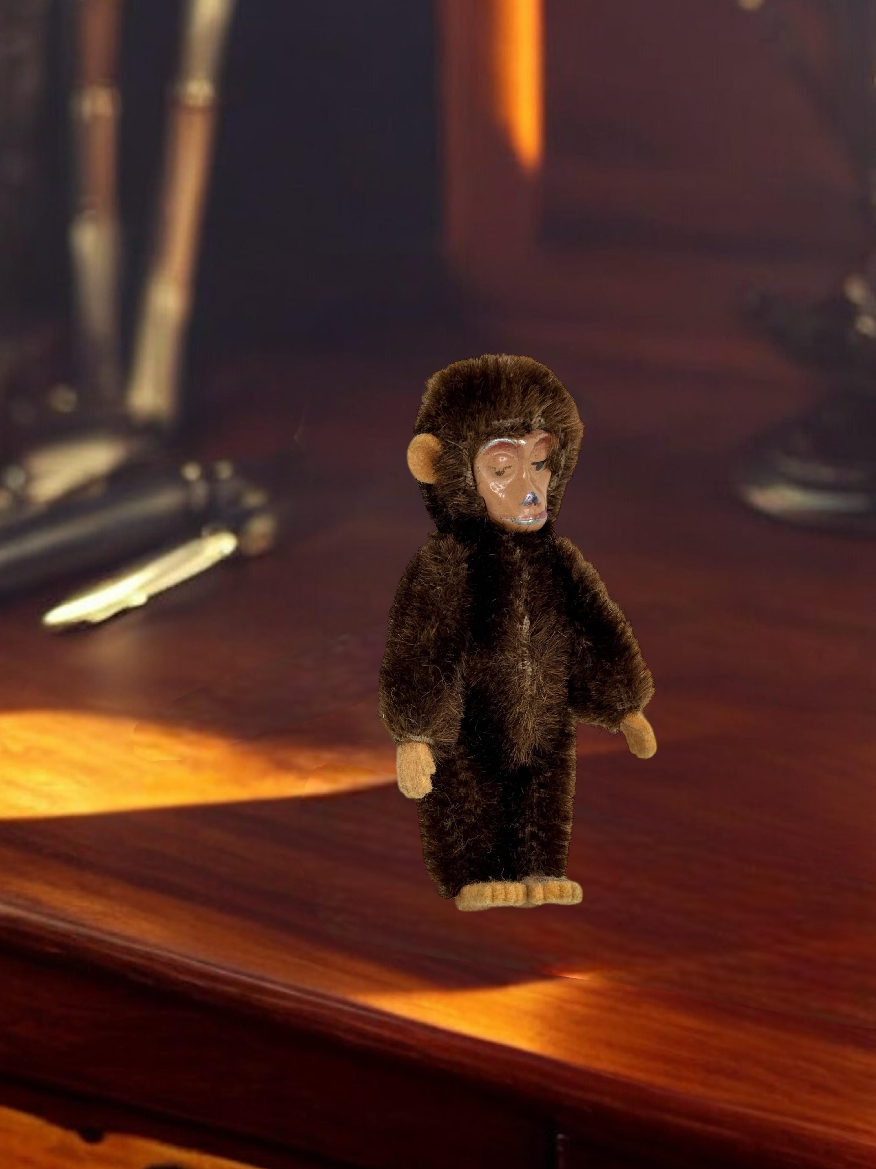 Schuco Miniature Mohair Scimmia Giocattolo con Faccia di Metallo Germania in vendita 5