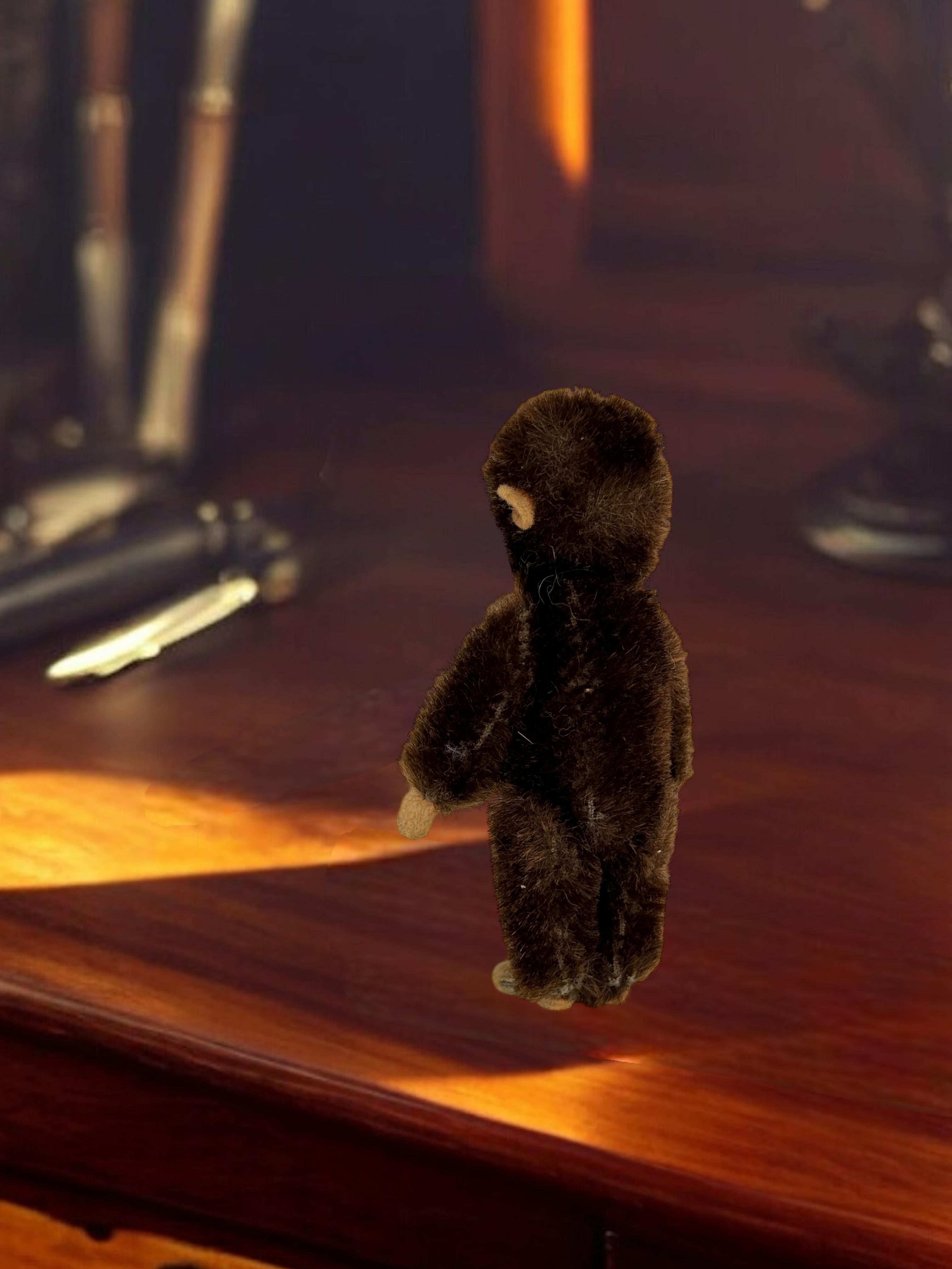 Schuco Miniature Mohair Scimmia Giocattolo con Faccia di Metallo Germania in vendita 3