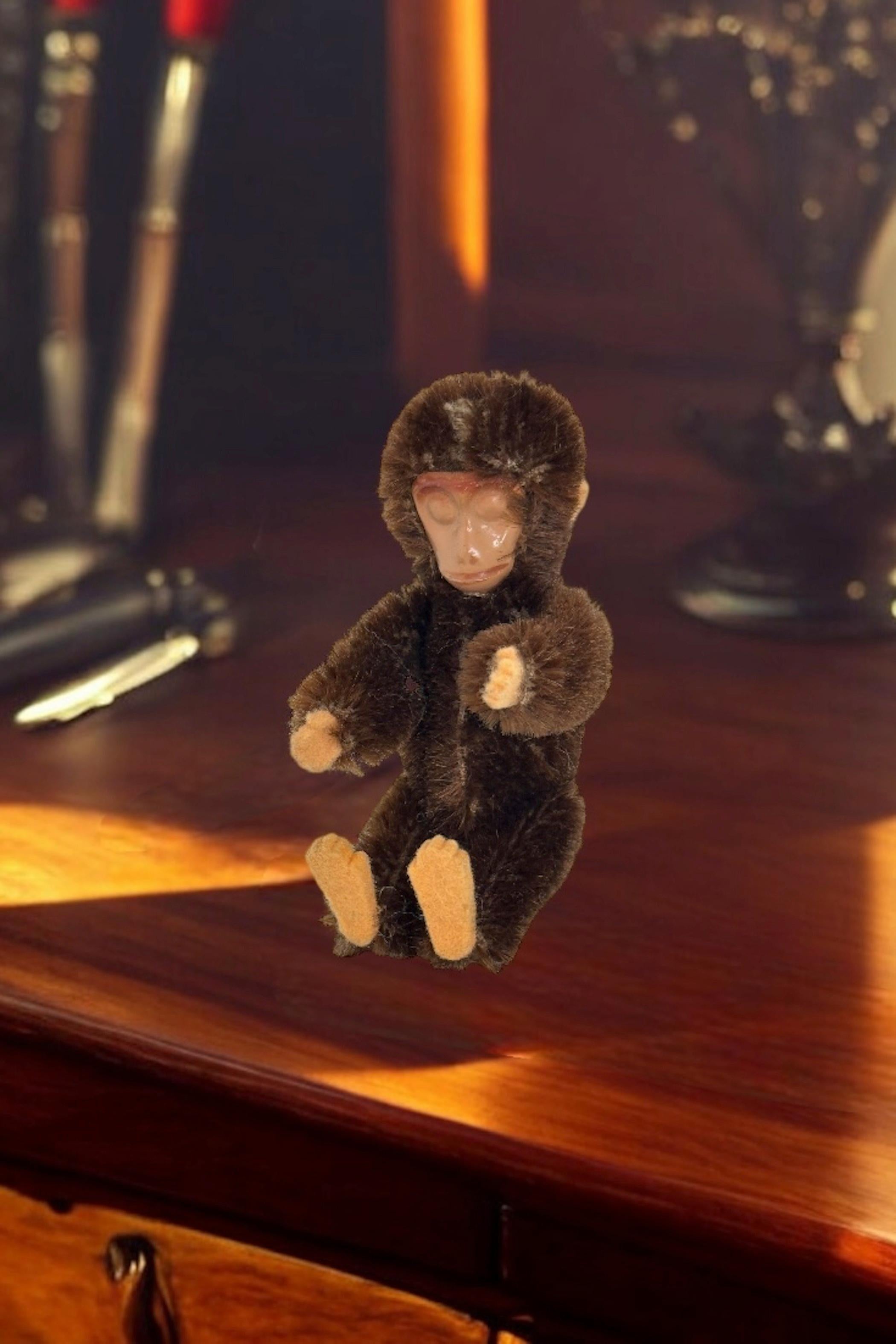 Miniatura Schuco in mohair con faccia di metallo, giocattolo Germania anni '50 in vendita 8