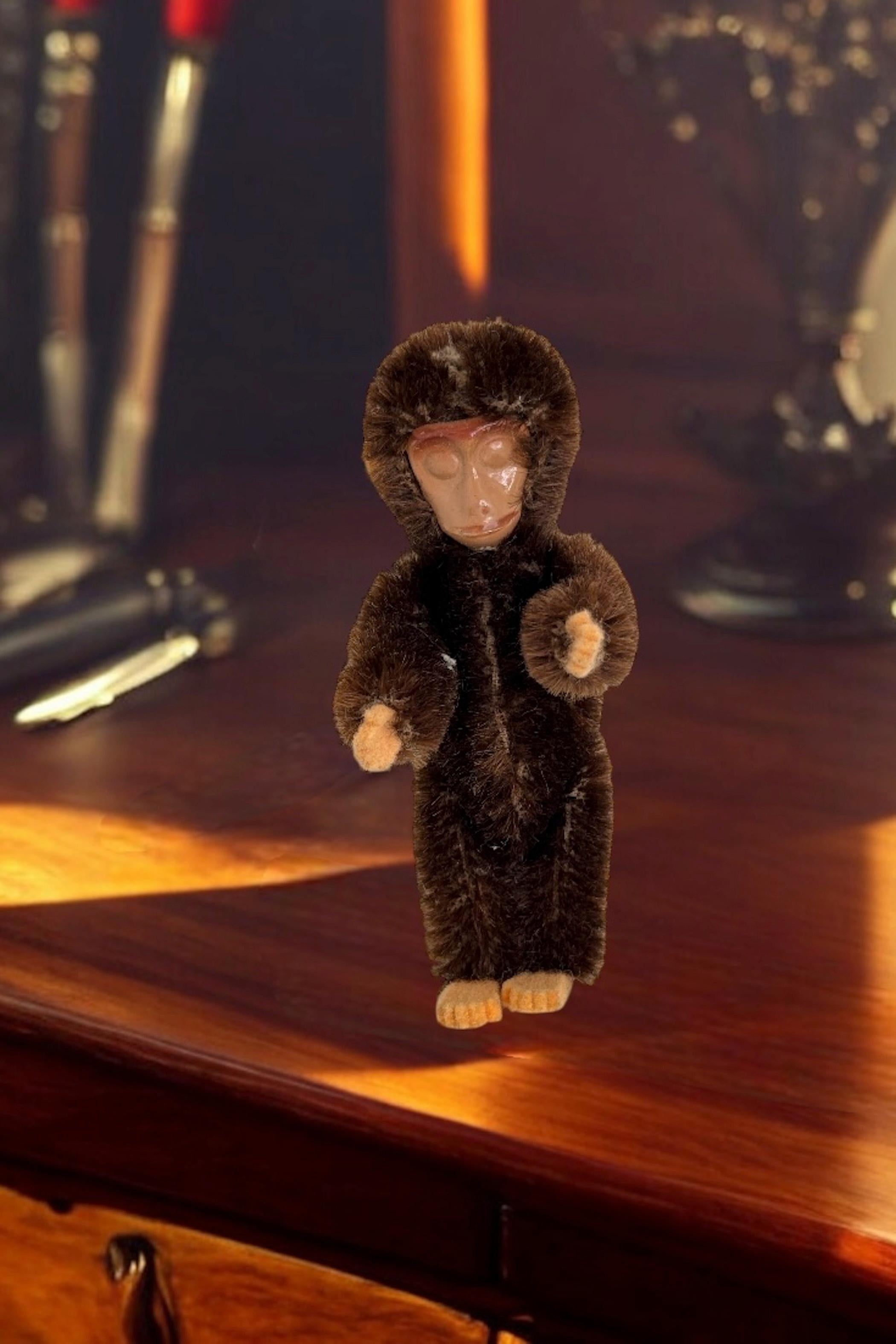 Miniatura Schuco in mohair con faccia di metallo, giocattolo Germania anni '50 in vendita 3