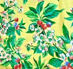 Vintage Schumacher Natchez Collection Cherry Grove Bough Hand Printed Textile