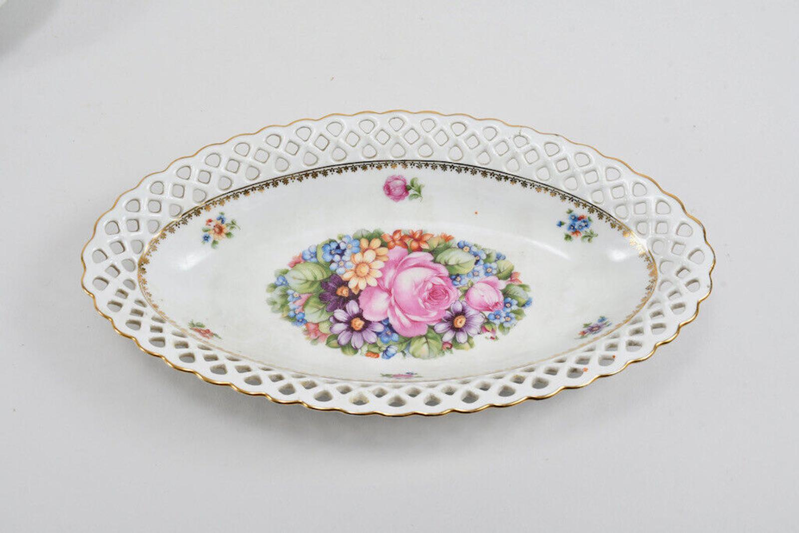Vintage Schumann Arzberg Porcelain Bowls and Chandelier Set, Leuchther Bestoßen For Sale 4