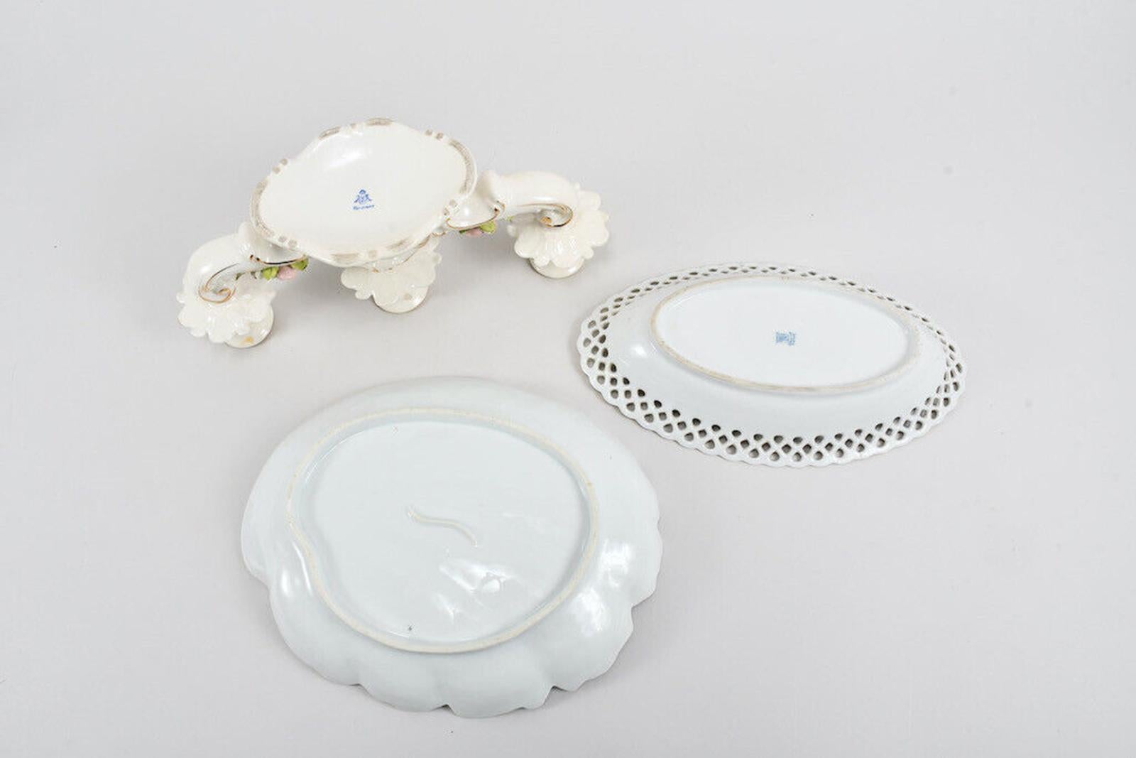 20th Century Vintage Schumann Arzberg Porcelain Bowls and Chandelier Set, Leuchther Bestoßen For Sale