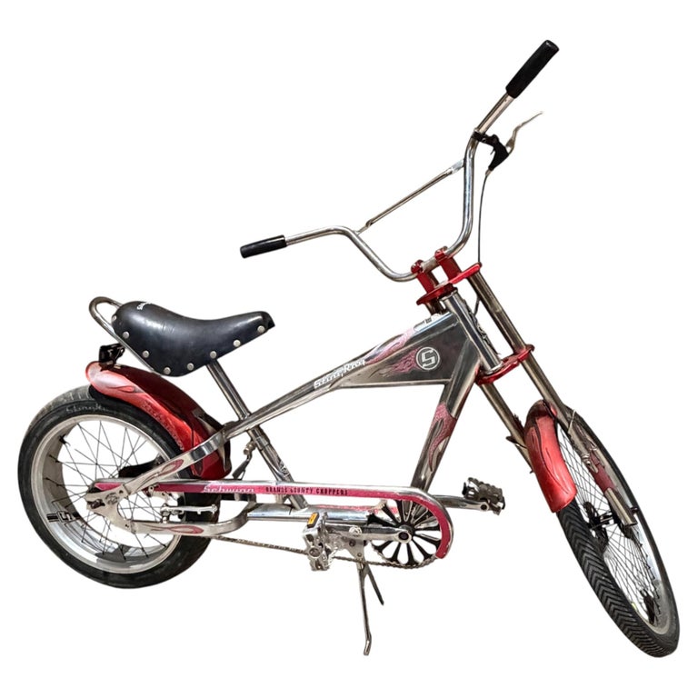 schwinn chopper stingray bicycle Vintage Schwinn Stingray Orange County Choppers Bicycle Decorative  Sculpture For Sale at 1stDibs