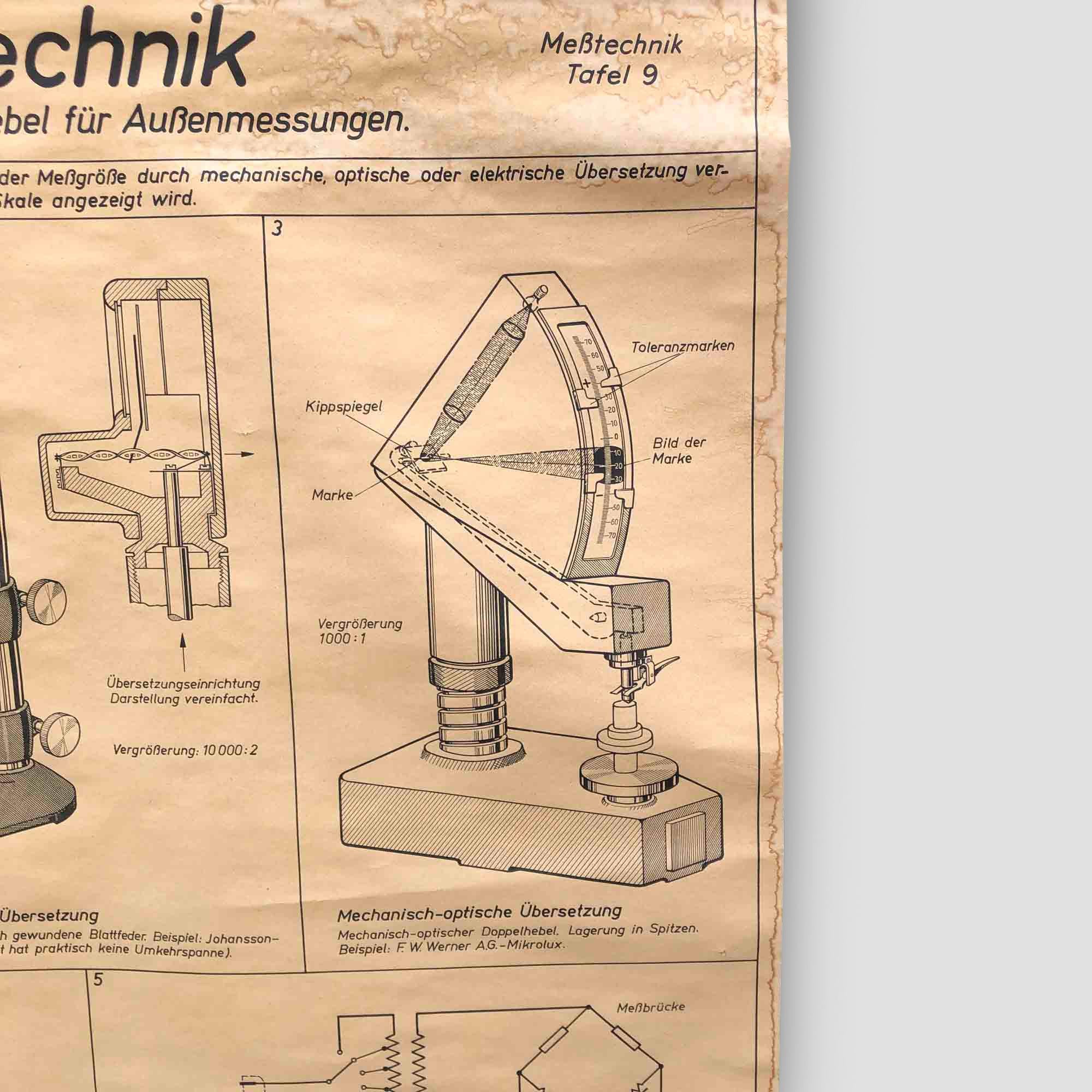 Mid-20th Century Vintage Scientific Technical School Poster