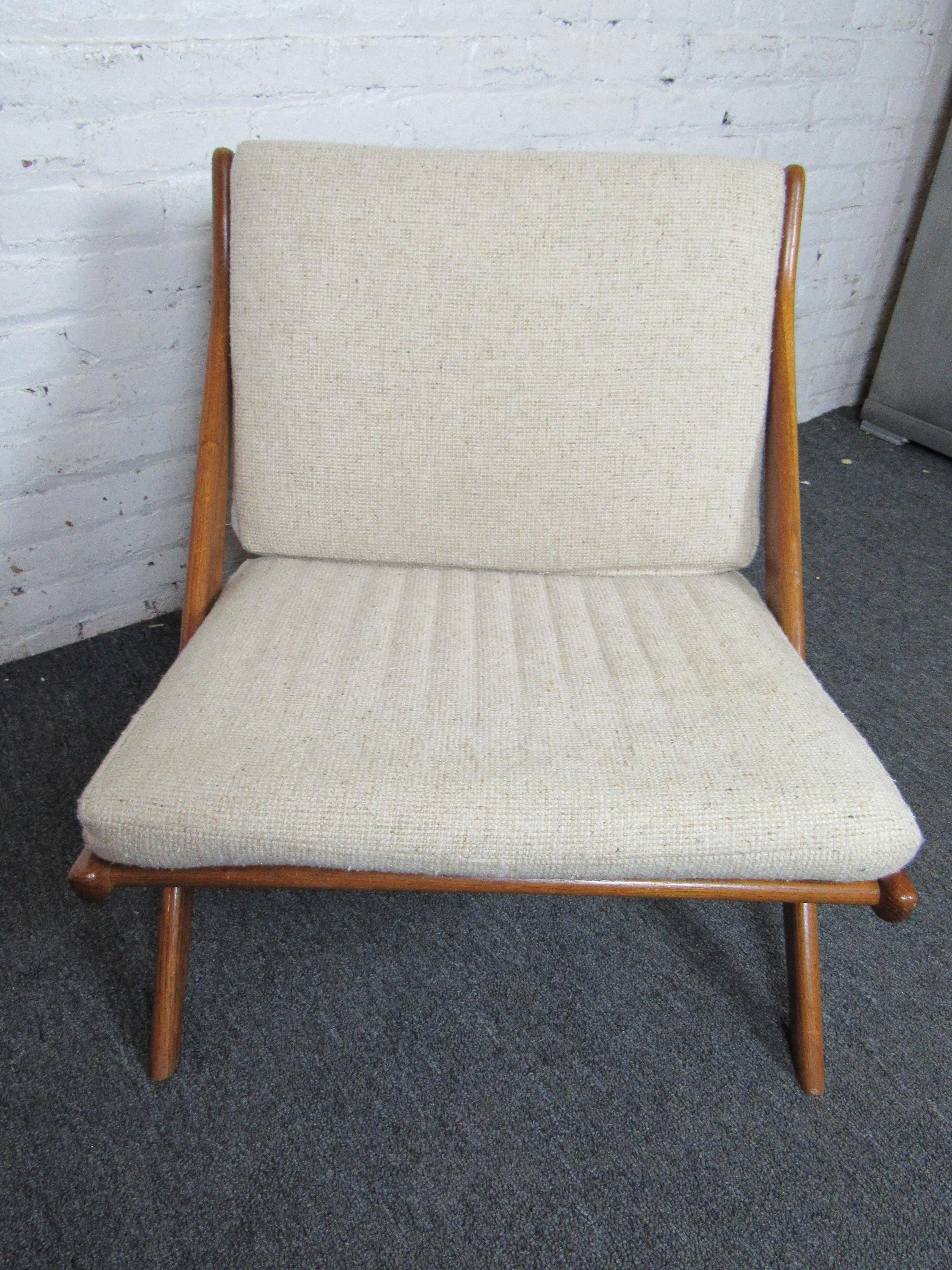 Mid-Century Modern Vintage Scissor Chair by Dux of Sweden