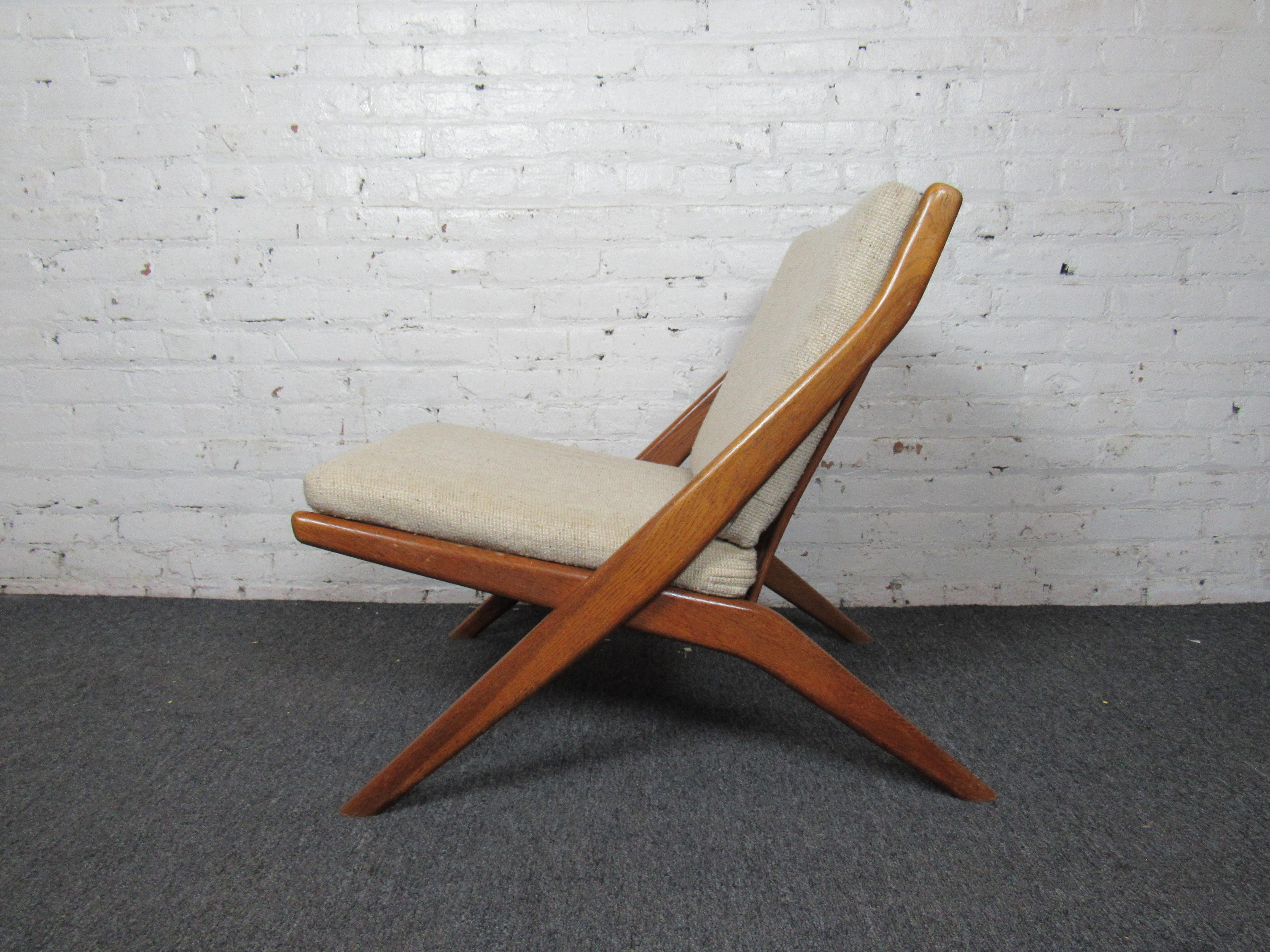 Danish Vintage Scissor Chair by Dux of Sweden
