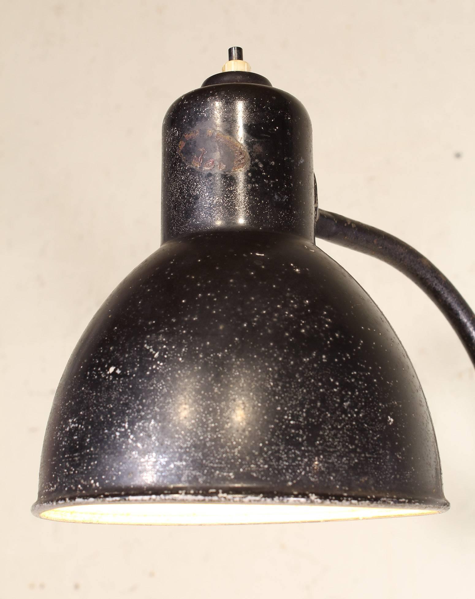 Vintage Scissor Wall Lamp Light by Kaiser Idell, Germany In Good Condition In Oakville, CT
