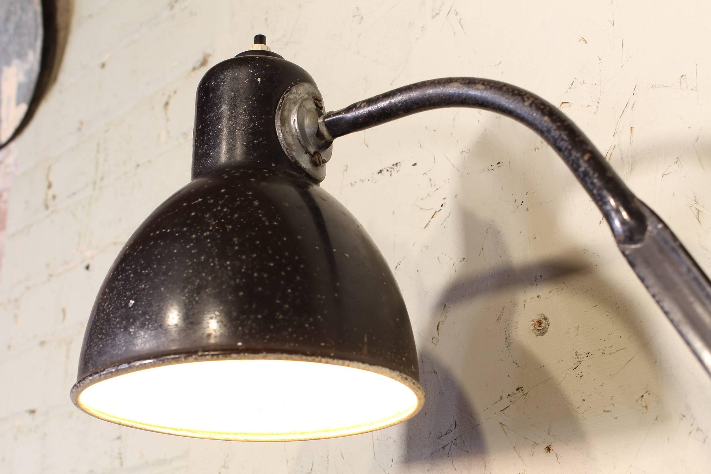 Metal Vintage Scissor Wall Lamp Light by Kaiser Idell, Germany