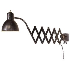 Vintage Scissor Wall Lamp Light by Kaiser Idell, Germany